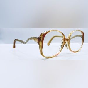 Vintage Korat 40885 Brown Translucent Oval Sunglasses Frames Only